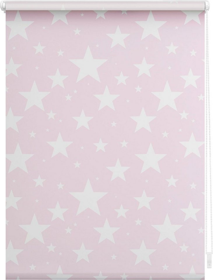 Seitenzugrollo Rollo Klemmfix, ohne Bohren, Verdunkelung, Sterne, LICHTBLICK ORIGINAL, verdunkelnd, freihängend, Klemmfix von LICHTBLICK ORIGINAL