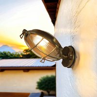 Außenlampe Wand E27 IP64 Garten Terrasse Messing massiv Maritim Wandlampe außen von LICHT-ERLEBNISSE