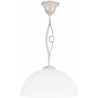 Licht-erlebnisse - Deckenlampe Shabby Weiß antik Glasschirm Küche Esszimmer - Shabby Weiß Antik, Weiß von LICHT-ERLEBNISSE