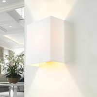 Stoff Wandlampe Weiß eckig Loft Modern E27 alice von LICHT-ERLEBNISSE