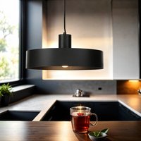 Pendelleuchte in Schwarz E27 Metall Retro Hängelampe von LICHT-ERLEBNISSE