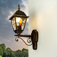 Licht-erlebnisse - Außenleuchte Wand Rustikal IP44 E27 Aluminium Glas Laterne Wandlampe von LICHT-ERLEBNISSE