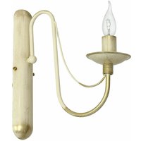 Licht-erlebnisse - Wandleuchte E14 Metall Rustikal Wandlampe - Creme von LICHT-ERLEBNISSE