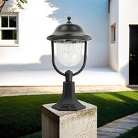 Licht-erlebnisse - Wegeleuchte IP43 Schwarz E27 55 cm Rustikal Stehlampe außen Terrasse Garten - Schwarz von LICHT-ERLEBNISSE