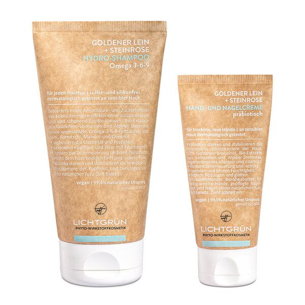 LICHTGRÜN SET Hydro Basics Body Shampoo + Hand- und Nagelcreme präbiotisch von LICHTGRÜN