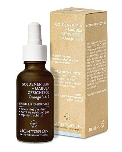 LICHTGRÜN Bio Gesichtsöl Omega 3-6-9 Goldener Lein + Marula von LICHTGRÜN