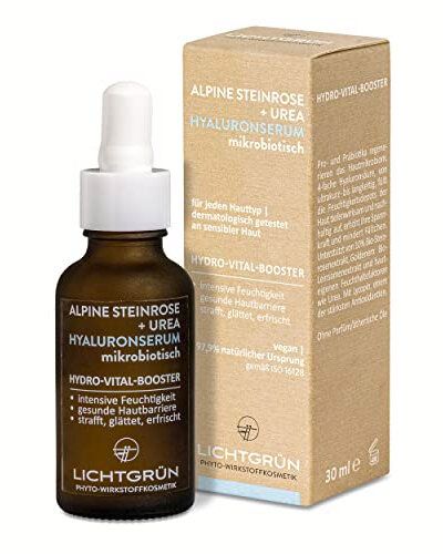 LICHTGRÜN Hyaluronserum 4-fach mikrobiotisch Alpine Steinrose + Urea von LICHTGRÜN