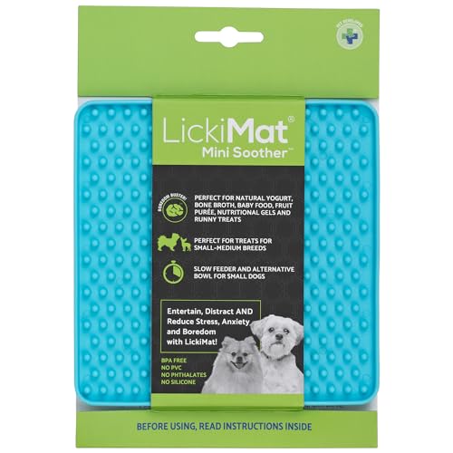 LickiMat Mini Classics – Interaktive Haustier-Futtermatte für Hunde, langsamer Futterspender mit modernem Design, Bereicherung für Familienbindung und Angstlinderung LickiMat Mini Classics – Interaktive Haustier-Futtermatte für Hunde, langsamer Futterspender mit modernem Design, Bereicherung für Familienbindung und Angstlinderung von LICKIMAT