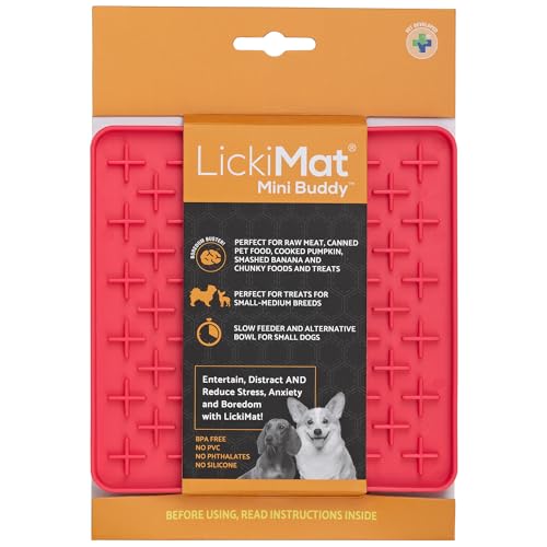 LickiMat Mini Classics – Interaktive Haustier-Futtermatte für Hunde, langsamer Futterspender mit modernem Design, Bereicherung für Familienbindung und Angstlinderung LickiMat Mini Classics – Interaktive Haustier-Futtermatte für Hunde, langsamer Futterspender mit modernem Design, Bereicherung für Familienbindung und Angstlinderung von LICKIMAT