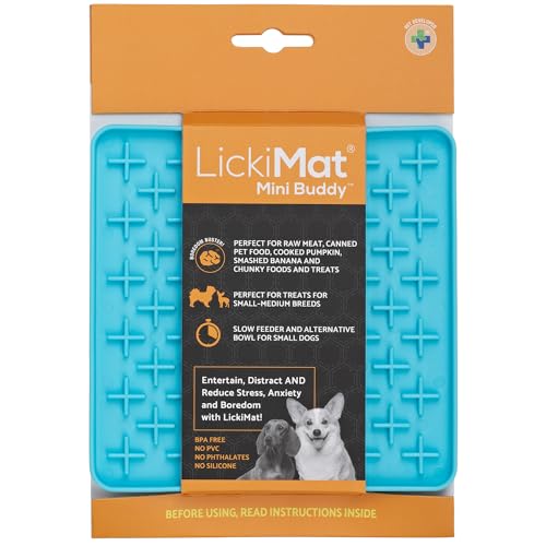 LickiMat Mini Classics – Interaktive Haustier-Futtermatte für Hunde, langsamer Futterspender mit modernem Design, Bereicherung für Familienbindung und Angstlinderung LickiMat Mini Classics – Interaktive Haustier-Futtermatte für Hunde, langsamer Futterspender mit modernem Design, Bereicherung für Familienbindung und Angstlinderung von LICKIMAT