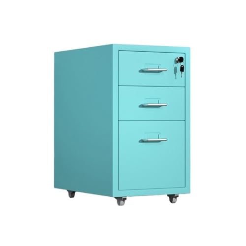 Aktenschränke 1,2 mm Dicker Stahlschrank, multifunktionaler Lagerschrank, Büro-Aktenschrank, Schrank mit Mehreren Schubladen, Datenspeicherschrank(Blue) von LICONG-2020
