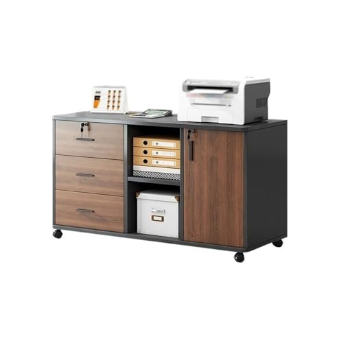 Aktenschränke Aktenschrank, kurzer Schrank, Schubladenschrank, mobiler Lagerschrank, Druckerplatzierungsschrank, mehrschichtiges Lagerregal mit Tür von LICONG-2020