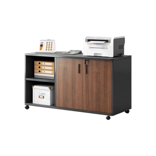 Aktenschränke Aktenschrank, niedriger Schrank, Schreibtisch, Seitenschrank, Druckerplatzierungsschrank mit Schloss, Schubladenschrank, mobiler Aufbewahrungsschrank(Natural) von LICONG-2020