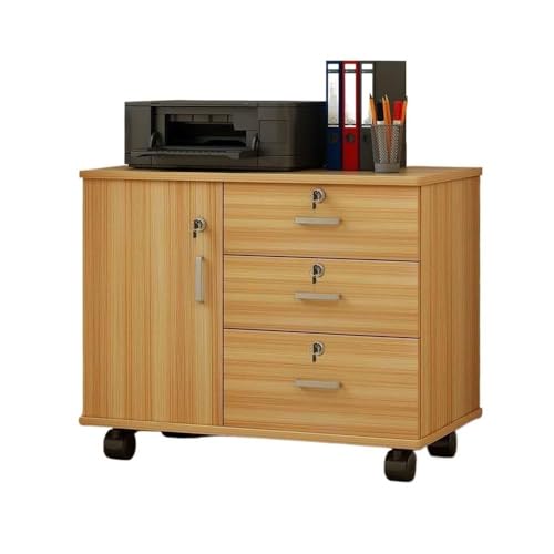 Aktenschränke Aufbewahrungsschrank mit Mehreren Schubladen, großer Aktenschrank, Büro-Aktenschrank, breiterer mobiler Datenschrank(Yellow) von LICONG-2020