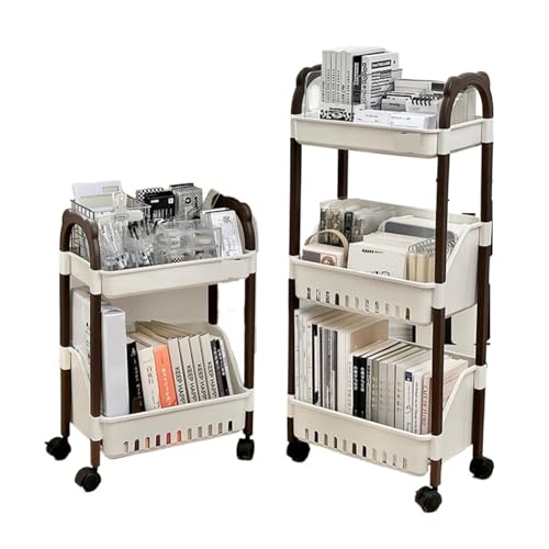 Aktenschränke Mobiles Aktenlagerregal, Bücher-Snack-Lagerregal, einfaches Bücherregal neben dem Bodenschreibtisch(56cm) von LICONG-2020