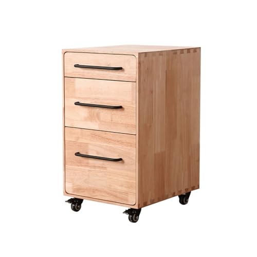 Aktenschränke Unter dem Tisch, Aufbewahrungsschrank aus Holz, Schublade, Kommode, Aktenschrank, Entsorgungsaufbewahrungstisch, seitlicher Abnehmbarer niedriger Schrank(Natural) von LICONG-2020