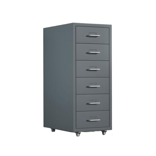 Aktenschränke Verdickte Kommode aus kaltgewalztem Stahl, 6 Schichten großvolumiger Lagerschränke, Büro-Aktenschränke, multifunktionaler Datenorganisationsschrank(Grigio) von LICONG-2020