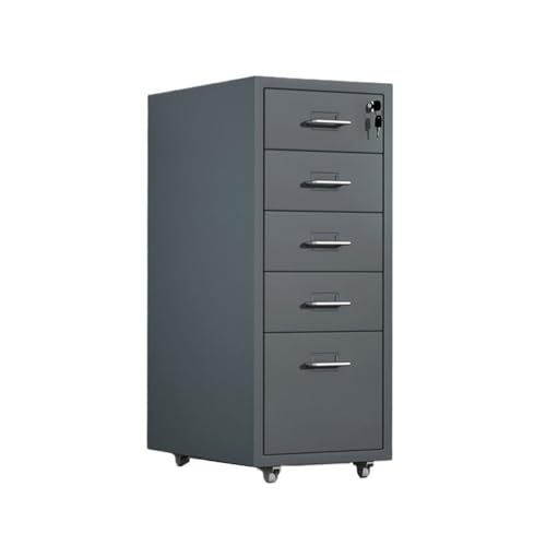 Aktenschränke Verdickter Kommode aus kaltgewalztem Stahl, Aufbewahrungsschrank, multifunktionaler Daten-Organizer-Schrank, 5-lagiger Büro-Aktenschrank mit großer Kapazität(Grigio) von LICONG-2020
