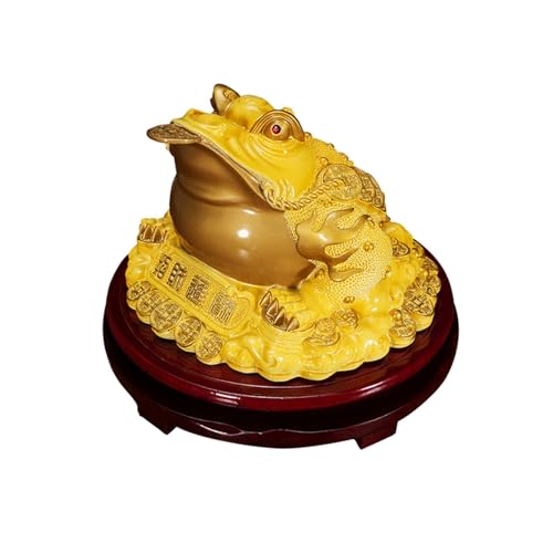 LICONG-2020 Buddha-Statue Chinesischer Feng Shui Dreibeiniger Geldfrosch Glücksfrosch Chinesischer Geldfrosch Messing Feng Shui Statue Reichtum Traditionelle Froschstatue Feng Shui-Statue(Groß) von LICONG-2020