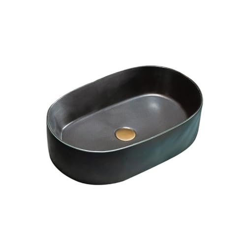 LICONG-2020 Waschtische 55 * 35 14 cm, Retro Keramik Kunst Waschbecken Balkon Outdoor Garten von LICONG-2020