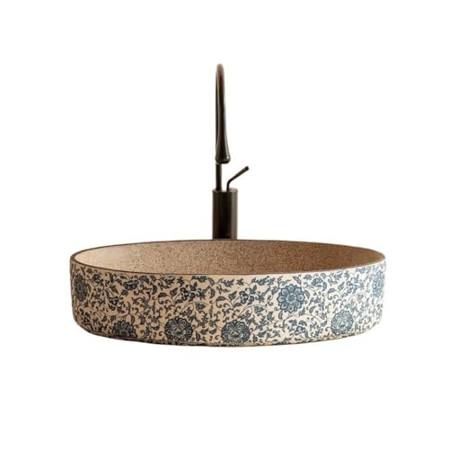 LICONG-2020 Waschtische Ovales Keramikwaschbecken for Badezimmer, Balkon, Toilette, Außenwaschtisch (inkl. Zubehör) von LICONG-2020