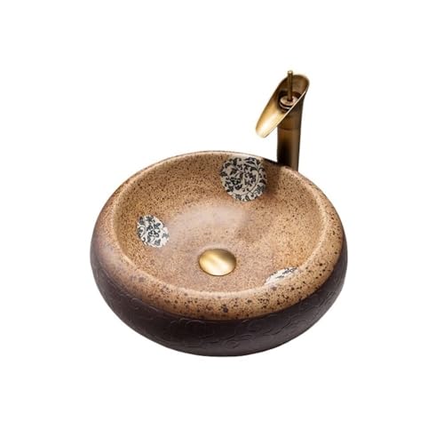 Waschtische Badezimmer Balkon Kunst Keramik Waschbecken Moderne Einfache Runde Aufsatzwaschbecken von LICONG-2020