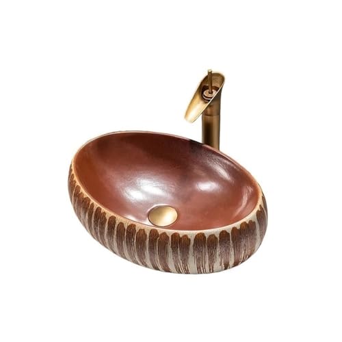 Waschtische Balkon Hof Badezimmer Waschbecken Exquisite Kunst Übertischwaschbecken von LICONG-2020