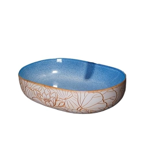 Waschtische Handwaschbecken aus Keramik im Retro-Stil for kleine Badezimmer (Einzelwaschbecken) von LICONG-2020