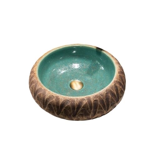 Waschtische Kunst Keramik Waschbecken Moderne Einfache Badezimmer Balkon Runde Über Zähler von LICONG-2020