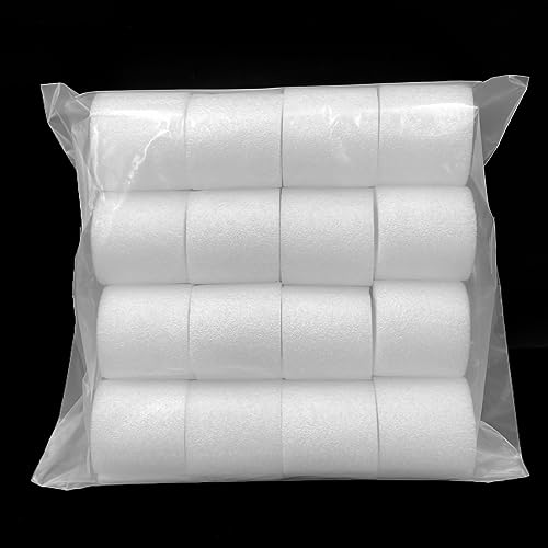 LICQIC Ösenvorhang-Abstandhalter, 16 Stück, 4,8 cm Länge, Trennwand, Schaumstoff-Abstandhalter, perfekte Falten für Stangen bis 30 mm Ösenvorhänge von LICQIC