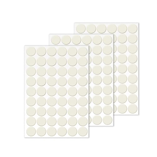 LICQIC Schraubenabdeckung, PVC Abdeckkappen für Schrauben Rund Selbstklebend Möbelaufkleber Schraubenloch Aufkleber für Wandschränke Schreibtische Möbel Reparaturen, 162 Stück 21 mm von LICQIC