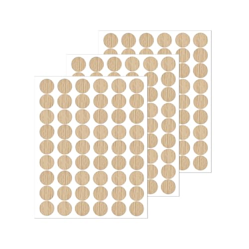 LICQIC Schraubenabdeckung, PVC Abdeckkappen für Schrauben Rund Selbstklebend Möbelaufkleber Schraubenloch Aufkleber für Wandschränke Schreibtische Möbel Reparaturen, 162 Stück 21 mm von LICQIC