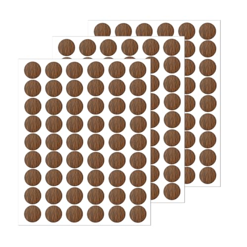 LICQIC Schraubenabdeckung, PVC Abdeckkappen für Schrauben Rund Selbstklebend Möbelaufkleber Schraubenloch Aufkleber für Wandschränke Schreibtische Möbel Reparaturen, 162 Stück 21 mm von LICQIC