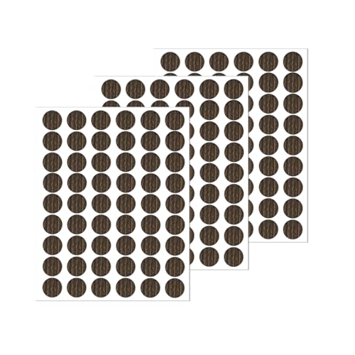 LICQIC Schraubenabdeckung, PVC Abdeckkappen für Schrauben Rund Selbstklebend Möbelaufkleber Schraubenloch Aufkleber für Wandschränke Schreibtische Möbel Reparaturen, 162 Stück 21 mm von LICQIC