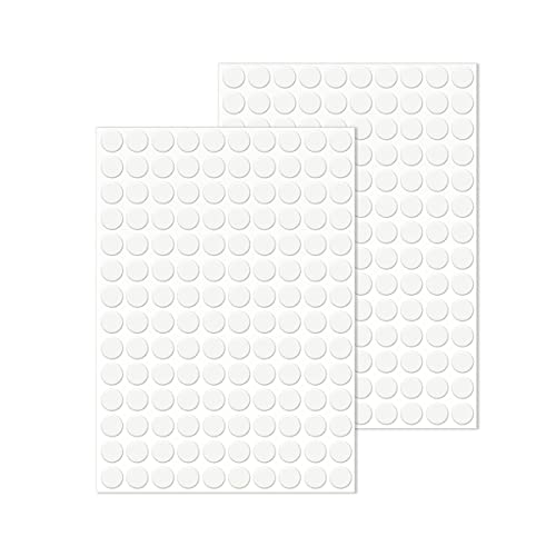 LICQIC Schraubenabdeckung, PVC Abdeckkappen für Schrauben Rund Selbstklebend Möbelaufkleber Schraubenloch Aufkleber für Wandschränke Schreibtische Möbel Reparaturen, 280 Stück 12 mm von LICQIC