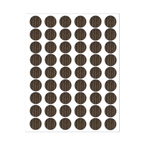 LICQIC Schraubenabdeckung, PVC Abdeckkappen für Schrauben Rund Selbstklebend Möbelaufkleber Schraubenloch Aufkleber für Wandschränke Schreibtische Möbel Reparaturen, 54 Stück 21 mm von LICQIC