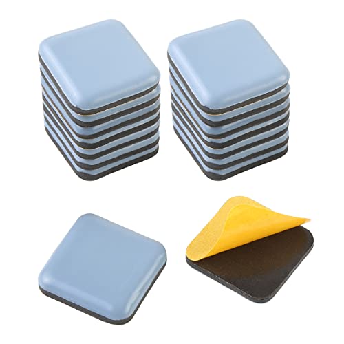 LICQIC Teflongleiter Selbstklebend, Möbelgleiter Kunststoff, PTFE Gleiter für Glatte Böden und Teppiche, 16 Stück 40mm Quadrat von LICQIC