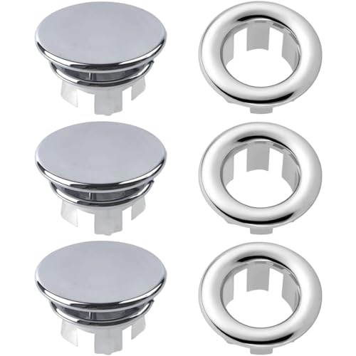 LICQIC Waschbecken Überlauf Abdeckung, Waschbecken Überlauf Ring, für Waschtisch Loch von LICQIC