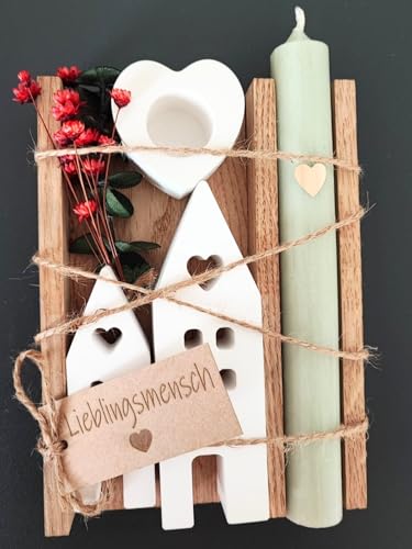 Lieblingsmensch Kerzen Geschenk | Geburtstagsgeschenk für Frauen oder Freundin | Mitbringsel | Lichterhäuser Kerze Deko mit Trockenblumen Lieblingsmensch Kerzen Geschenk | Geburtstagsgeschenk für Frauen oder Freundin | Mitbringsel | Lichterhäuser Kerze Deko mit Trockenblumen von LIDAM