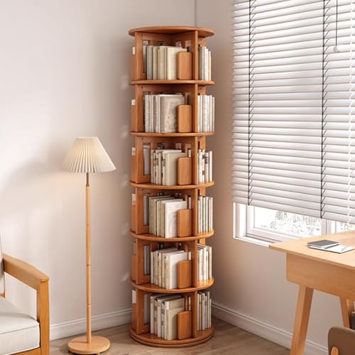 Vertikaler bücherregalturm mehrschichtiges drehbares Um 360 bücherturm freistehend drehbar schmales Eckbücherregal für Platz sparen Stapelbar Zu Hause,Büro(Cherry wood,46*46*193cm/18.1*18.1*76in) Vertikaler bücherregalturm mehrschichtiges drehbares Um 360 bücherturm freistehend drehbar schmales Eckbücherregal für Platz sparen Stapelbar Zu Hause,Büro(Cherry wood,46*46*193cm/18.1*18.1*76in) von LIDANGUH