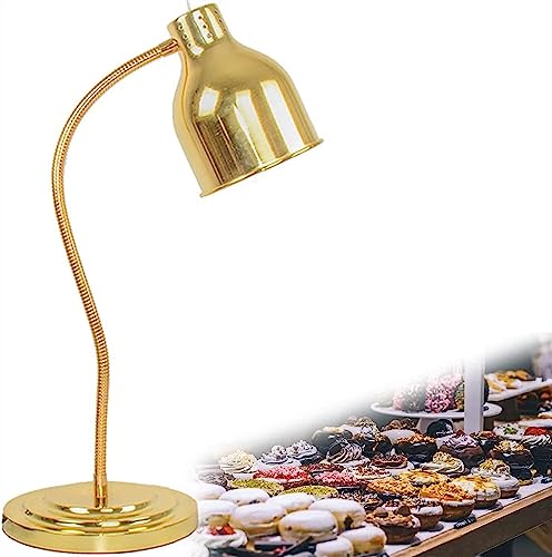 Tisch-Speisenwärmerlampe, 250-W-Glühbirne, kommerzielle Lebensmittel-Wärmelampe zum Erwärmen von Speisen, Restaurant-Wärmer für den Lebensmittelservice, Verstellbarer Lampenschirm (Farbe: Silber, von LIDDFAFA