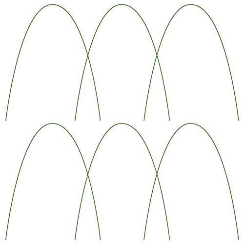 Lideblue Gewächshaus-Ringe für Pflanzenabdeckung, Metall-Gartenpfähle, frei biegbar, Wachstumstunnel für Gewächshaus, Tomaten, Erdbeeren, 6er-Pack von LIDEBLUE