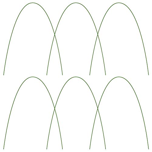 Lideblue Gewächshaus-Ringe für Pflanzenabdeckung, Metall-Gartenpfähle, frei biegbar, Wachstumstunnel für Gewächshaus, Tomaten, Erdbeeren, 6er-Pack von LIDEBLUE