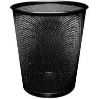 Abfallbehälter aus Metall q-connect schwarzer Gitterrost 295x345mm von LIDERPAPEL