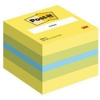 Liderpapel - Haftnotizwürfel ® Mini 51 x 40 x 51 mm (b x h x t) neongelb limonengrün paradiseblau 400 Bl. von LIDERPAPEL