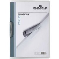 Liderpapel - Klemmmappe duraswing® din A4 Polypropylen Farbe der Rückseite: transparent/graphit Farbe der Klemme: graphit von LIDERPAPEL