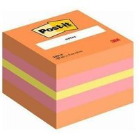 Liderpapel - Haftnotizwürfel ® Mini 51 x 40 x 51 mm (b x h x t) wassermelonenrot vitalorange guavapink 400 Bl. von LIDERPAPEL