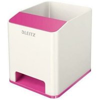 Liderpapel - Stifteköcher wow Duo Colour 9 x 10 x 10,1 cm (b x h x t) Polystyrol pink/weiß von LIDERPAPEL