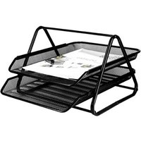 Tischtablett Metall GXA100 Gitter schwarz 2 Tabletts 30x35x18,5cm Q-Connect E3/08696 Tischtablett Metall GXA100 Gitter schwarz 2 Tabletts 30x35x18,5cm Q-Connect E3/08696 von LIDERPAPEL