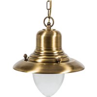 Außen Hängelampe Messing Glas IP43 Maritim rostfrei von Lido Light Fixture Man. LTD